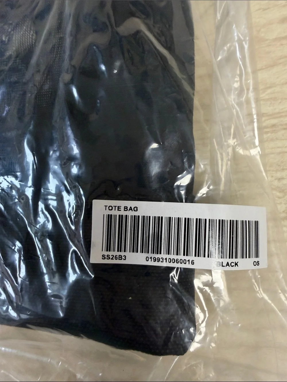 SUPREME LOGO TOTE BAG BLACK